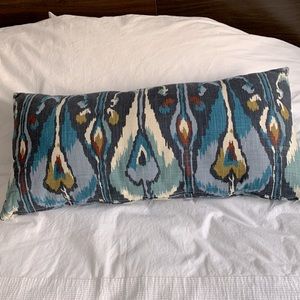 Ikat print lumbar pillow